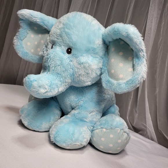 Baby Ganz Sweet Sammie Blue Elephant Polka Dot feet 20inch Stuffed Plush Animal - Picture 5 of 13